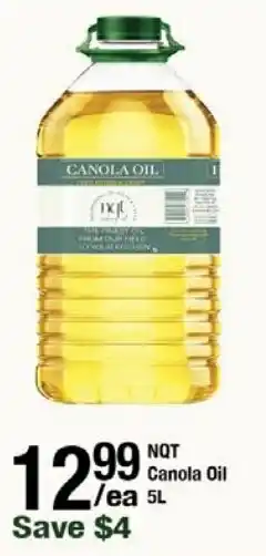 Arz Fine Foods NQT Canola oil offer