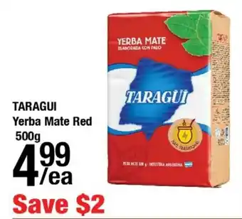 Arz Fine Foods Taragui yerba mate red offer