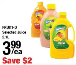 Arz Fine Foods Fruiti-o selected juice offer