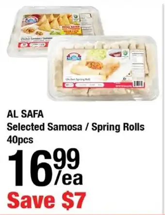 Arz Fine Foods Al safa selected samosa / spring rolls offer