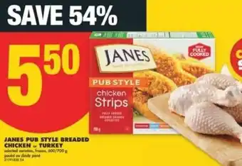 No Frills Janes pub style breaded chicken or turkey offer