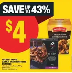 No Frills Wong wing of asian inspirations entrées offer