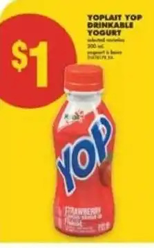 No Frills Yoplait yop drinkable yogurt offer