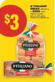 No Frills D'italiano bread buns offer