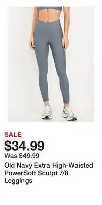 Old Navy Old Navy Extra High-Waisted PowerSoft Sculpt 7/8 Leggings offer