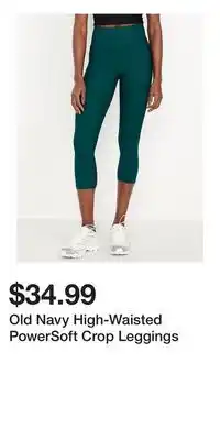 Old Navy Old Navy High-Waisted PowerSoft Crop Leggings offer