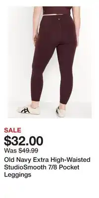 Old Navy Old Navy Extra High-Waisted StudioSmooth 7/8 Pocket Leggings offer