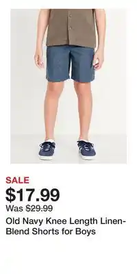 Old Navy Old Navy Knee Length Linen-Blend Shorts for Boys offer