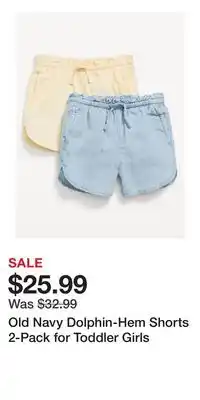 Old Navy Old Navy Dolphin-Hem Shorts 2-Pack for Toddler Girls offer