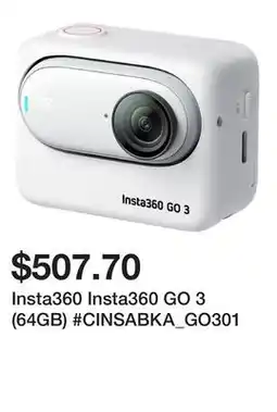 Newegg Insta360 Insta360 GO 3 (64GB) #CINSABKA_GO301 offer