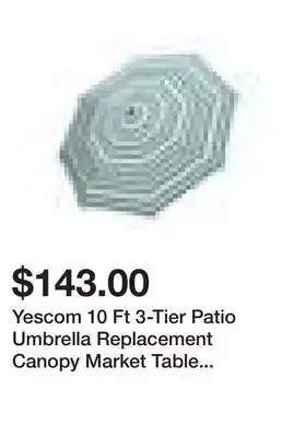 Newegg Yescom 10 Ft 3-Tier Patio Umbrella Replacement Canopy Market Table Top Pool Backyard offer