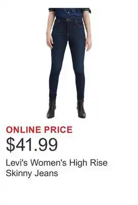 Costco Levi's Women's High Rise Skinny Jeans offer