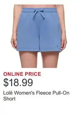 Costco Lolë Women's Fleece Pull-On Short offer