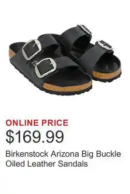 Costco Birkenstock Arizona Big Buckle Oiled Leather Sandals offer