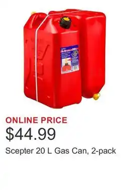 Costco Scepter 20 L Gas Can, 2-pack offer