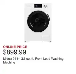 Costco Midea 24 in. 3.1 cu. ft. Front Load Washing Machine offer