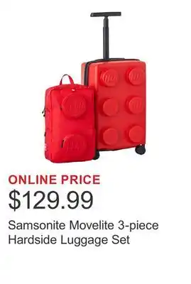 Costco Samsonite Movelite 3-piece Hardside Luggage Set offer