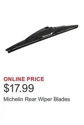 Costco Michelin Rear Wiper Blades offer