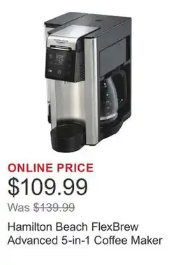 Costco Hamilton Beach FlexBrew Advanced 5-in-1 Coffee Maker offer