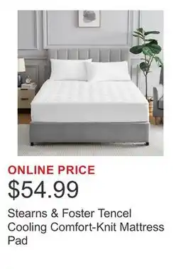 Costco Stearns & Foster Tencel Cooling Comfort-Knit Mattress Pad offer