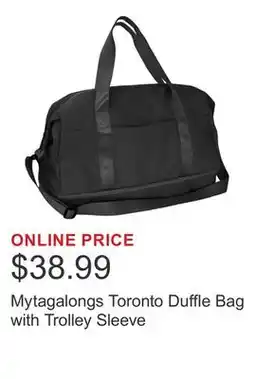 Costco Mytagalongs Toronto Duffle Bag with Trolley Sleeve offer