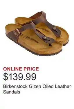 Costco Birkenstock Gizeh Oiled Leather Sandals offer