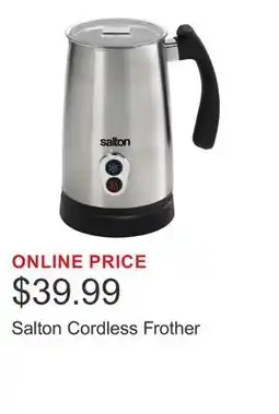 Costco Salton Cordless Frother offer