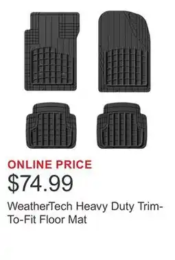 Costco WeatherTech Heavy Duty Trim-To-Fit Floor Mat offer