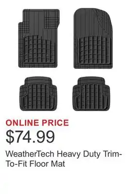 Costco WeatherTech Heavy Duty Trim-To-Fit Floor Mat offer