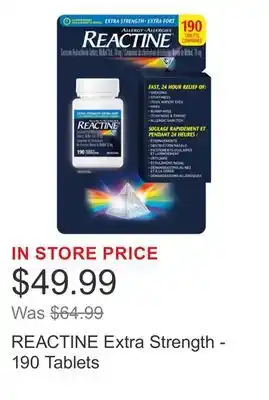 Costco REACTINE Extra Strength - 190 Tablets offer