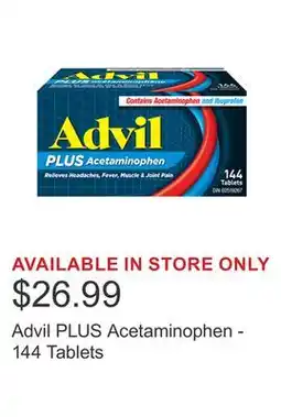 Costco Advil PLUS Acetaminophen - 144 Tablets offer