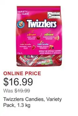 Costco Twizzlers Candies, Variety Pack, 1.3 kg offer