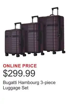 Costco Bugatti Hambourg 3-piece Luggage Set offer