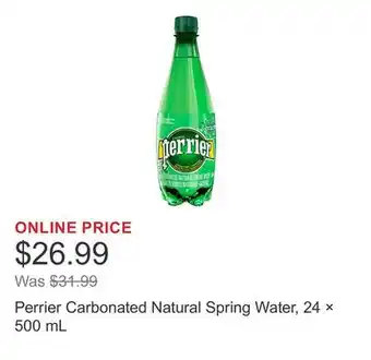 Costco Perrier Carbonated Natural Spring Water, 24 × 500 mL offer