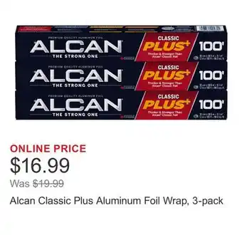 Costco Alcan Classic Plus Aluminum Foil Wrap, 3-pack offer