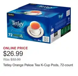 Costco Tetley Orange Pekoe Tea K-Cup Pods, 72-count offer