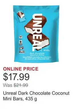 Costco Unreal Dark Chocolate Coconut Mini Bars, 435 g offer