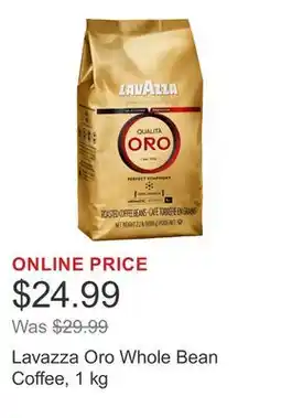 Costco Lavazza Oro Whole Bean Coffee, 1 kg offer