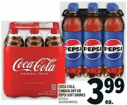 Metro Coca-Cola or Canada Dry and Pepsi Soft Drinks offer