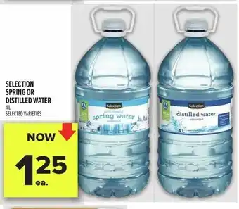 Metro Selection spring or distilled water offer