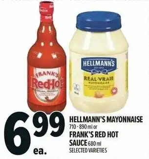 Metro Hellmann's mayonnaise or frank's red hot sauce offer