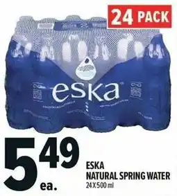 Metro Eska natural spring water offer