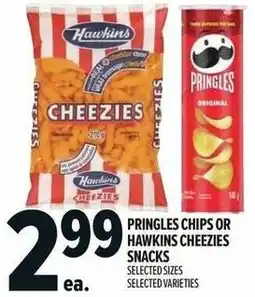 Metro Pringles chips or hawkins cheezies snacks offer