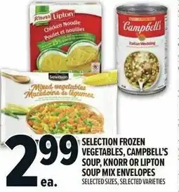 Metro Selection frozen vegetables and campbell's soup offer