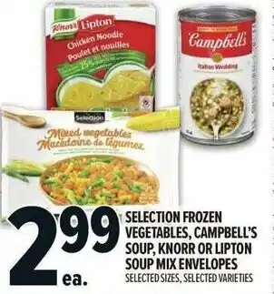 Metro Selection frozen vegetables and campbell's soup offer