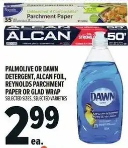 Metro Palmolive or dawn detergent and alcan foil offer