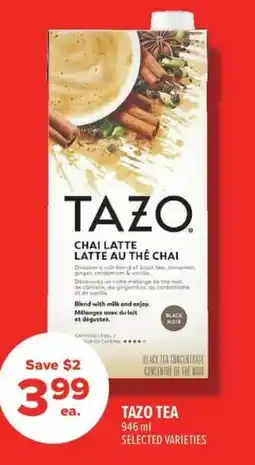 Metro Tazo tea offer