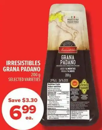 Metro Inesistibles grana padano offer