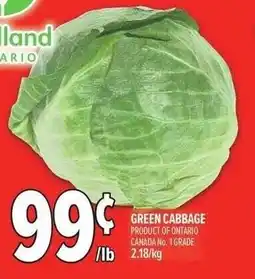 Metro Green cabbage offer