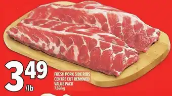 Metro Fresh pork side ribs centre cut removed value pack offer